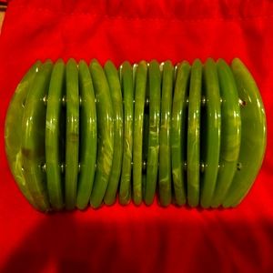 Sassy Jones Zanzibar Stretch Bracelet - Green